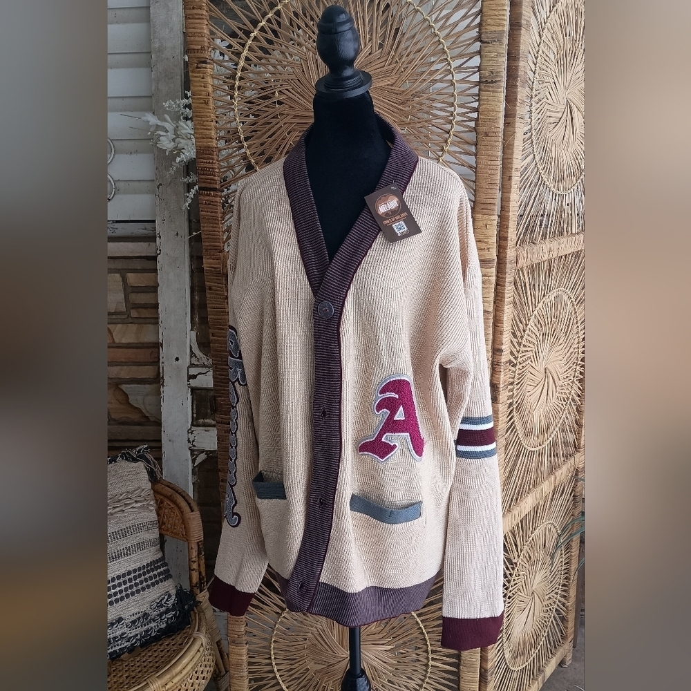 Tones Of Melanin Men's University  Of Alabama A&M Cardigan Sweater_XL